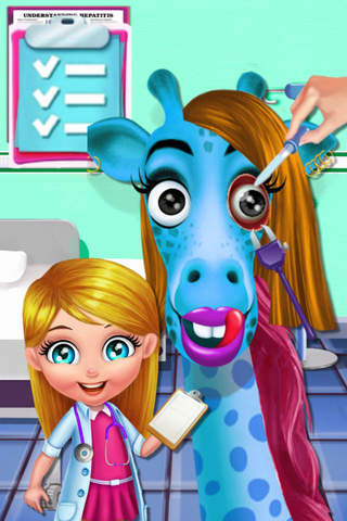 Giraffe Baby's Eyes Doctor - Crazy Resort/Cute Pets Surgery screenshot 3