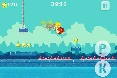 Runner Punch - (Endless Jumping , running game 2d pixel art) screenshot 2