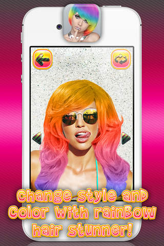 Rainbow Hair Color Changer – Hairstyle Dye and Wig Effect.s in Beauty Salon Photo Edit.or screenshot 3