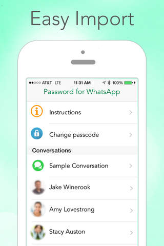 Password for WhatsApp Messages - Save Copies of Your Messages screenshot 3