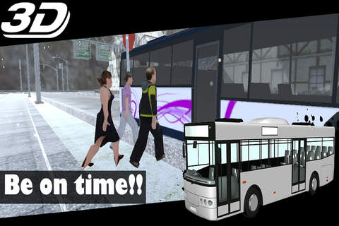 Snow Bus Driver Simulator HD screenshot 3