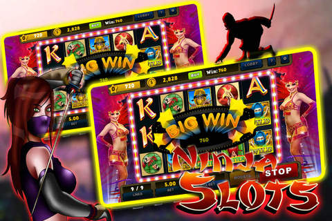 Mega Ninja Slots Free Game Super Cool: Free Games HD ! screenshot 2