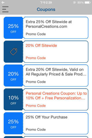 Coupons for Personal Creations screenshot 2