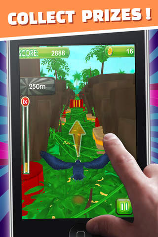 Blue Crow Jumpy Wings - PRO - Jump and Duck under Obstacles in Jungle screenshot 2