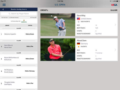 2016 U.S. Open Golf Championship for iPad screenshot 3