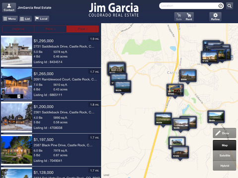Jim Garcia Real Estate Colorado MLS Property Search for iPad screenshot 2