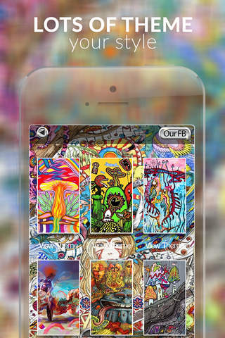 Trippy Artwork Gallery HD – Cool Wallpapers , Themes and Beautiful Album Backgrounds screenshot 2