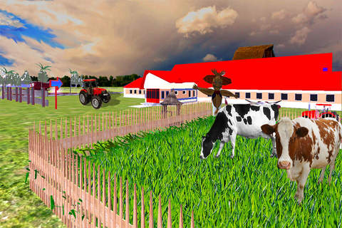 VR Simulate Modern Farming Tractor Free - village harvesting simulation 2k16 screenshot 2