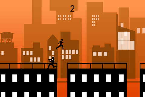 Agent Running In Vector City Roofs - Cool Addictive Vector Game For iPhone screenshot 4