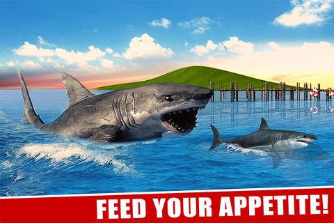 Shark attack Simulator : Great white Monster Fish evolution in sea world Games PRO screenshot 2