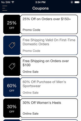 Coupons for DKNY screenshot 2