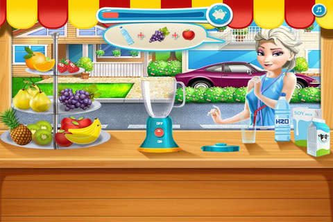 芭比公主游戏人鱼公主的果汁店 - 化妆换装养成沙龙，女生儿童教育小游戏免费 screenshot 4