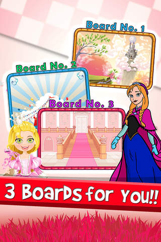Checkers Board Puzzle Free - “ Cartoon Princess Game with Friends Edition ” screenshot 2