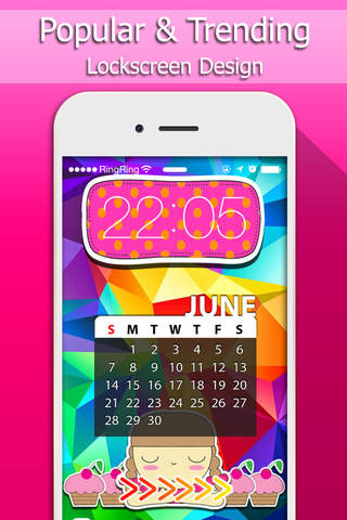 Lock Screen Design : Rainbow Wallpapers Quotes and Calendar Fashion Themes screenshot 4