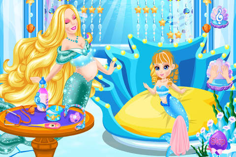 芭比娃娃游戏美人鱼公主和宝贝 - 公主时尚一站式沙龙-女孩游戏 screenshot 4