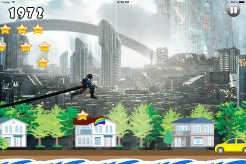 A Masterless Samurai Jumping - Awesome Fly And Run Style Games screenshot 3