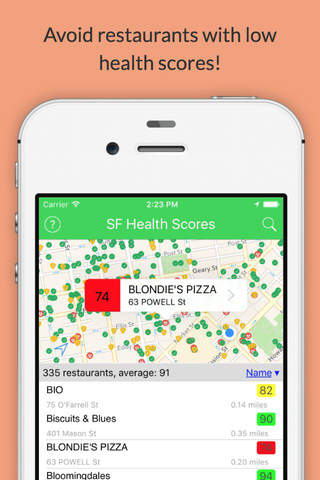 SF Restaurant Health Scores screenshot 2