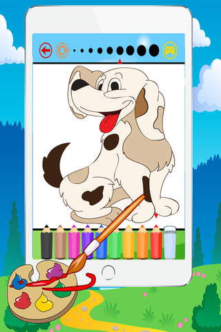 Kids Coloring Book Draw and Paint Dog and Animals screenshot 2