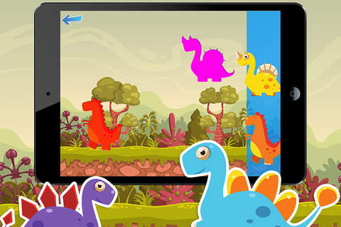 Cartoon Dinosaur puzzle - animated game for toddlers screenshot 3