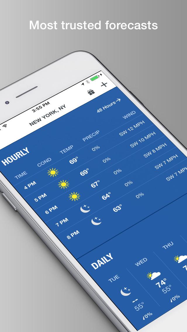Screenshots of The Weather Channel for iPhone