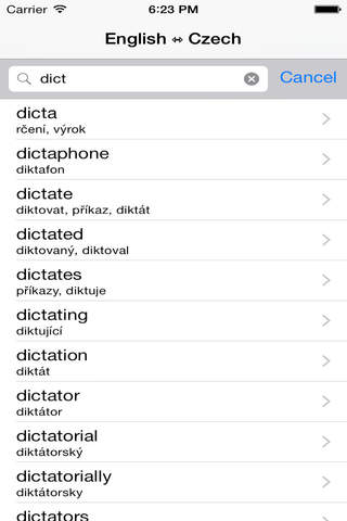 English - Czech Dictionary. screenshot 2