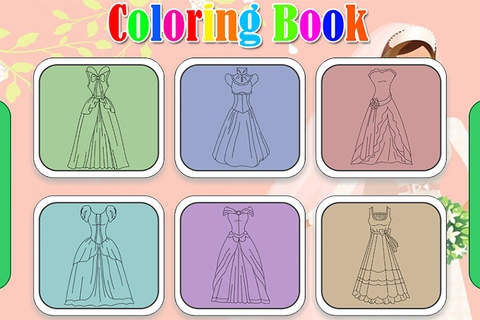 Dresses Princess Coloring - Kids Coloring Doodle Pad screenshot 2