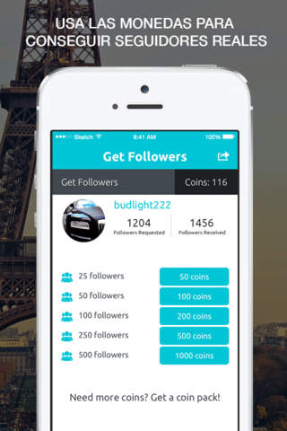 Get Followers for Instagram - get more real followers and likes for Instagram screenshot 4