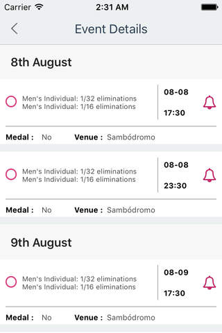 Olympifier - 2016 Rio Games Notifier screenshot 3