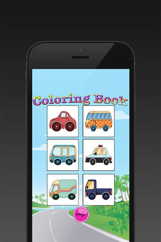Cute Car Coloring Book For Kids screenshot 2