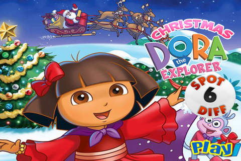朵拉圣诞节找茬 - 3-6岁儿童游戏, 免费幼儿益智游戏 screenshot 2