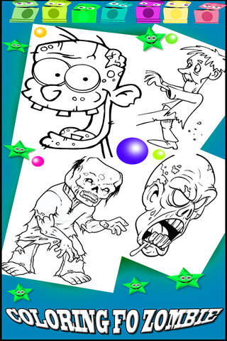 Coloring Book Inside Color Pages Enjoy Paintbox Color Zombie Edition screenshot 2