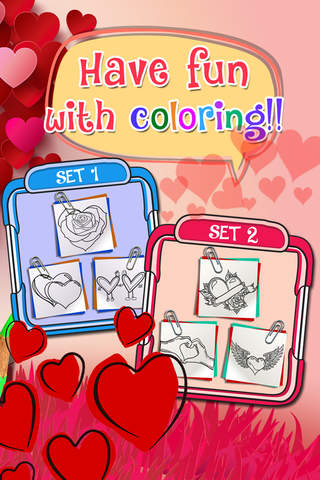 Coloring Book : Painting Picture on Hearts Cartoon Pro screenshot 3