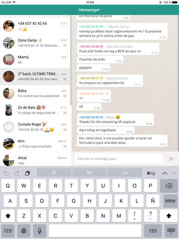Messenger for WhatsApp - iPad Version screenshot 2