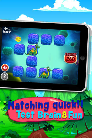 Memories Matching Dinosaur : Pair Picture  Educational Games For Kids Free screenshot 2