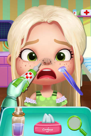 Cartoon Girl's Nose Doctor screenshot 2