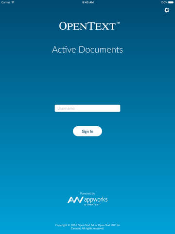 Скриншот из OpenText Active Documents Mobile
