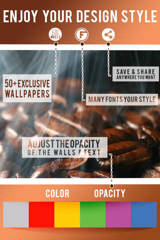 Fonts Maker Coffee : Text & Photo Editor Wallpapers Fashion Free screenshot 2