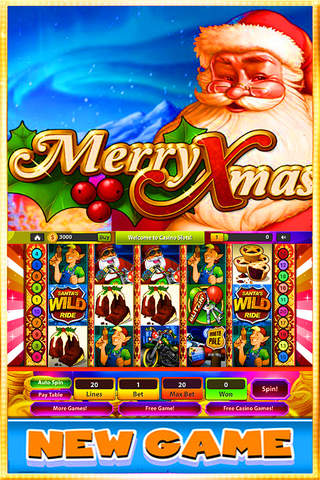 Big Golden Slots :Mega Slots Of Mery Christmas Machines Free!! screenshot 3
