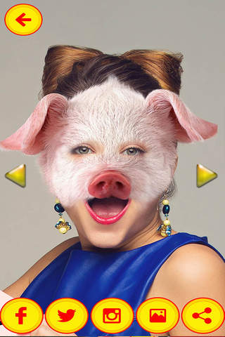 Pig Face Photo Stickers – Funny Face Changer and Animal Head Picture Montage Maker screenshot 4