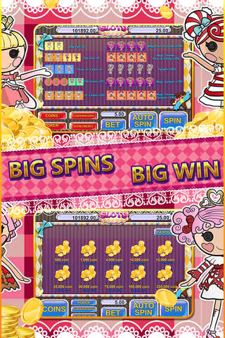Slot Machine and Poker Mega Casino “ Lalaloopsy Dolls Slots Edition ” for Free screenshot 2