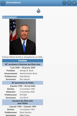 Directory of US senators screenshot 2