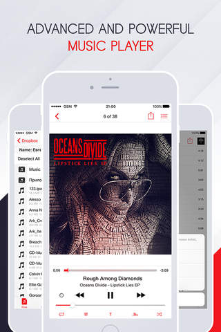 Music Player - Free Player and Mp3 Audio Streamer & Playlist Manager for Clouds screenshot 2