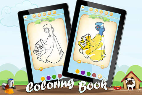 Coloring Dresses for Princess Free screenshot 4