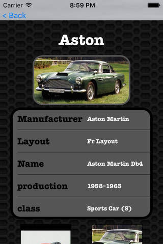 Best Cars - Aston Martin DB4 Photos and Videos | Watch and learn with viual galleries screenshot 2