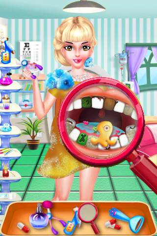 Crystal Lady Teeth Cure Salon - Beauty Surgeon Care/Celebrity Teeth Operation Games screenshot 2