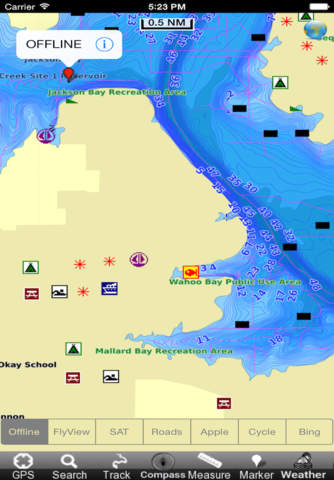Oklahoma lakes - fishing Hd gps charts navigator screenshot 2