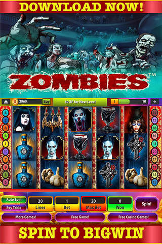 777 Classic Casino Slots Of Zombie: Free Game HD screenshot 3