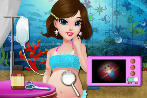 Mermaid Baby Surgery Salon Care - Fairy Beauty Pregnancy Tracker /Infant Design And Nurse Games screenshot 2