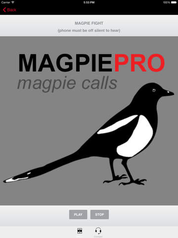 REAL Magpie Calls for Hunting & Magpie Sounds! -- BLUETOOTH COMPATIBLE screenshot 4