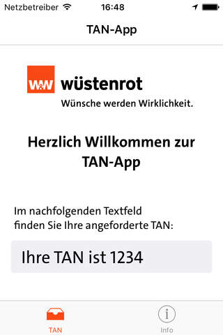 mein.wüstenrot TAN-App screenshot 2